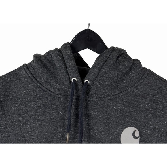 Carhartt  Women's Relaxed Fit Midweight Logo Size XL Charcoal Gray Hoodie - Picture 2 of 9